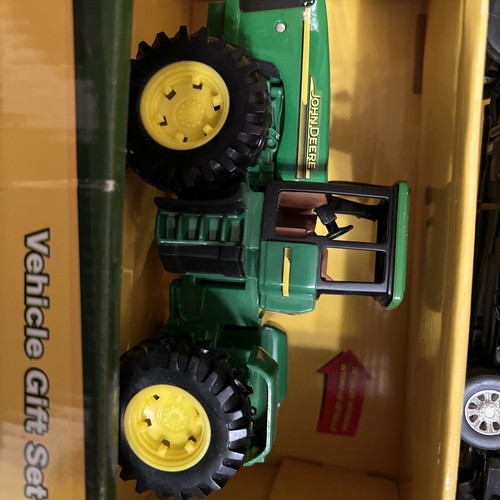 NEW TOMY John Deere 3 Vehicle Gift Set Row Crop Tractor Pickup Truck Tractor - Picture 3 of 6
