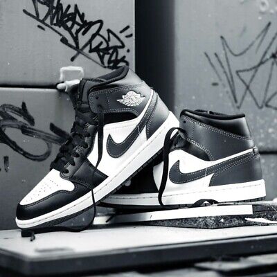 Nike Air Jordan 1 Mid Shoes Black Iron Grey White DQ8426-001 Nike Air Jordan 1 Mid Shoes Black Iron Grey White DQ8426-001