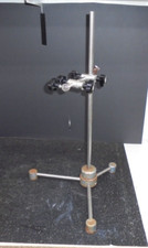 Laboratory Support Stand with 27 3/4" Long Rod 1/2 Diameter With Clamps