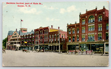 Keene NH Nat'l Bank, Woolworth's, Yeates in EFL Block~Spencer Hardware~1911 PC