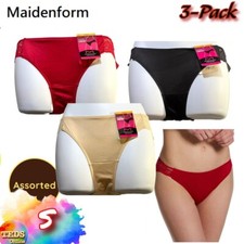 NWT 3-Pack Maidenform S Comfort Devotion Lace Back Tanga Underwear 40159