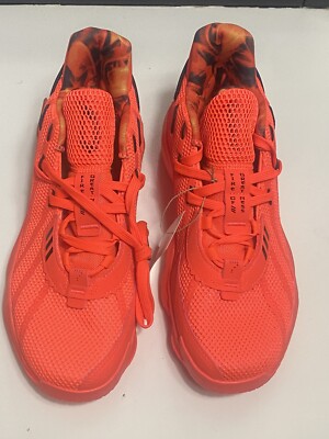 Adidas Dame 7 GCA Fire Of Greatness Basketball Shoes Mens Size 8.5 Red FX7439