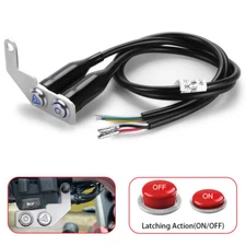 LED Motorcycle Switch ON/OFF Handlebar Push Dual Button 12V Headlight Fog Light