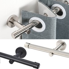 Modern 100-400 cm Gardinenstange Vorhangstange 1-läufig Edelstahl Metall 20mm DE