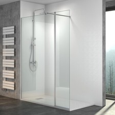 Walk In Duschwand Duschkabine Duschabtrennung Duschtür mit Schwenktür Nano Glas