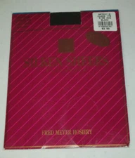 Fred Meyer Vintage Size Average Black Control Top Silken Sheers Pantyhose NOS