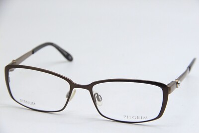 PILGRIM 6744 5203 BROWN GUNMETAL AUTHENTIC FRAME EYEGLASSES 54-17