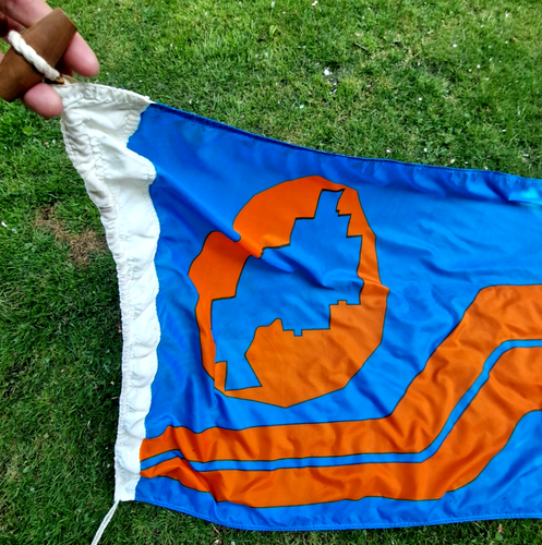 Colgante de pared vintage 'Municipio Regional de Sudbury Flag' SCYCO años 70 ***RARO - Imagen 11 de 12