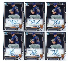 2021 BOWMAN CHROME RC AUTO LOT (6 CARDS) - JOSE BUTTO (METS)
