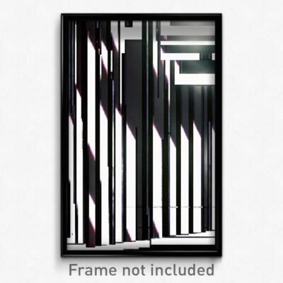 Pixel Art Poster - Black Berlin (8 Bit Psychedelic Trippy Video Game Print)
