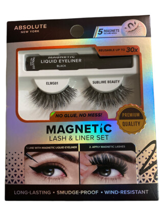 Absolute New York Magnetic Lash Liner Set Sublime Beauty Reusable 30x 5 Magnets