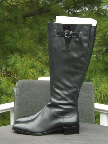 Cole Haan Callan Black Leather Knee 