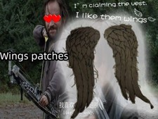 walking dead daryl dixon wings embroidered with fabric wings patches for jacket