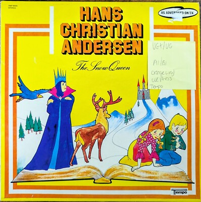 Hans Christian Andersen The Snow Queen Vinyl Record VG+/VG TMP9004 