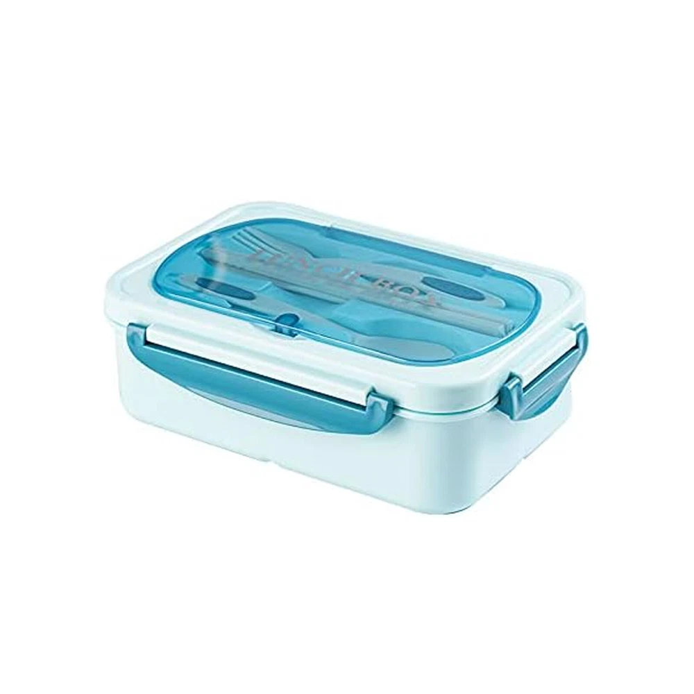 Adult Bento Box Lunch Food Box Container with 3 Compartments & Utensils BPA Free