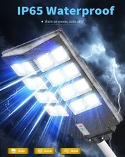 Solar Street Lights Outdoor Waterproof High Brightness LED Lamp w/ Motion Sensor