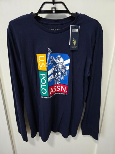 Boys Long Sleeve T-Shirt Size 4-16 US Polo Assn Cotton Logo Printed Top XL NWT