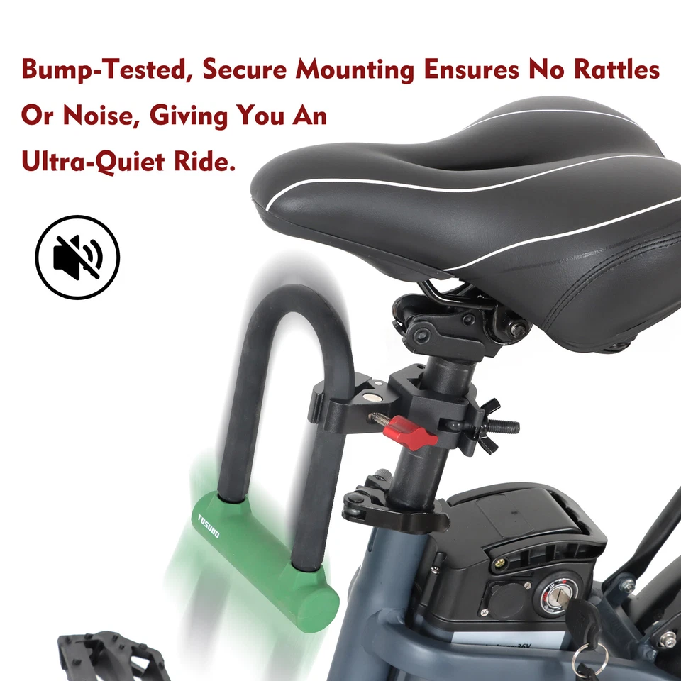 U-Lock Holder Bike Lock Bracket All Metal Securely U Lock Mount Clamp Heavy Duty - Image 4 of 4