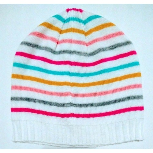 Kids Rainbow Stripe Knit Beanie Lightweight Warmth Fall Winter Unisex Hat, 4-6X - Picture 3 of 3