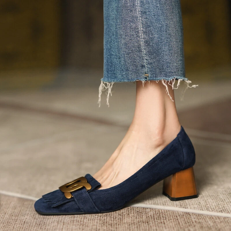 Zapatos Tod's para mujer con flecos de tacón medio y boca poco profunda Foto 4 de 4