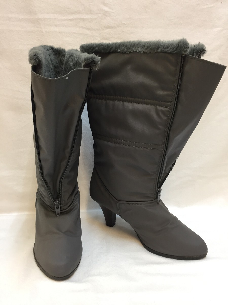 Winter Fashion Boots Grey Size Wide 11