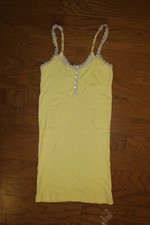 M VINTAGE COTTON LACE VICTORIA'S SECRET CAMISOLE CAMI SLEEP TEE TOP CRYSTAL