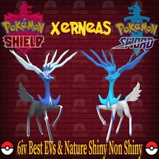 Pokemon Sword & Shield Xerneas Legend 6IV Best EVs & Nature 🌟Shiny🌟, Non Shiny