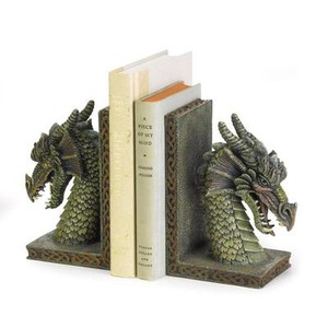 Medieval-Dragon-Book-Ends-Decorative-Home-Decor-Mythical-Accent