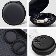 10PCS Portable Earphone Bag Round Earphone Storage Box for Home Trip