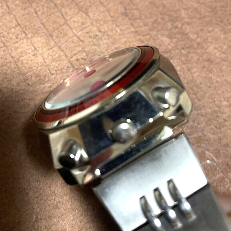 SEIKO ALBA AKA Bullhead V657-6060 Quartz Chronograph Red Mens