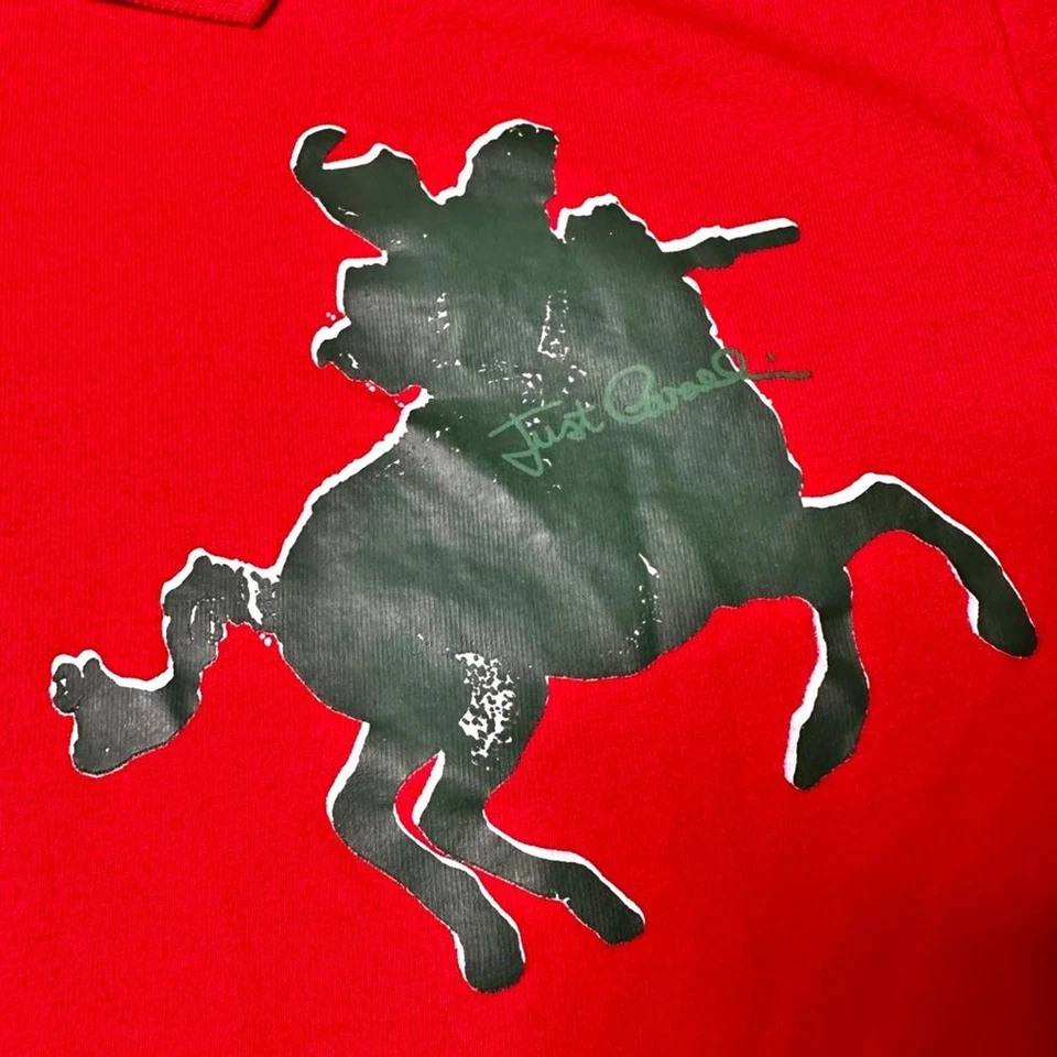 Just Cavalli Big Logo 短袖 Polo 衫深橙色男式 M 码 *测量 — 第 4/4 张图片