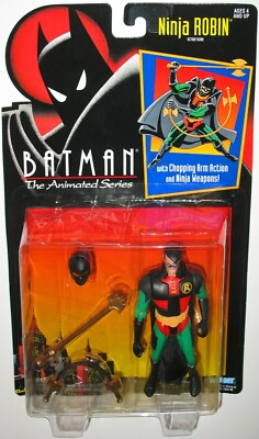 Vintage 1990s Batman The Animated Series Ninja Robin Action Figure New on Card