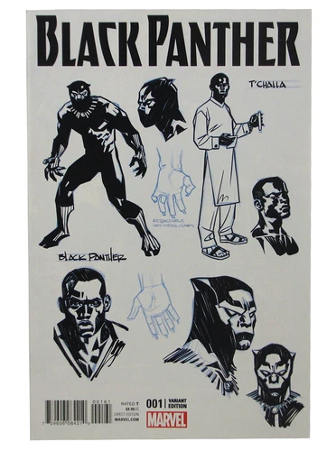 Black Panther #1 Concept Sketch Cover Variant Edition Marvel Comics 2016