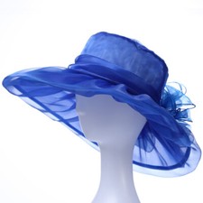 Women Wide Brim Sun Hat Wedding Tea Party Ladies Kentucky Derby Noble Church Cap