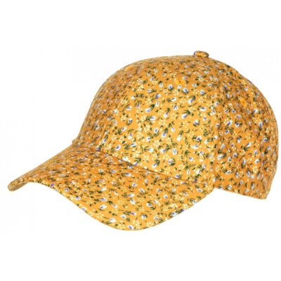 Casquette Jaune Fleurs Bleues Ete tendance Sefyk-Taille unique