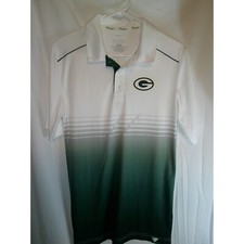 Fanatics Green Bay Packers Polo Shirt NFL Football Gradient White S