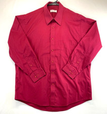 Pierre Cardin Dress Shirt - Mens 16.5 32/33 - Red - Button Down Shirt 1619 