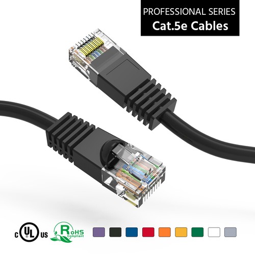 10 Fuß CAT5'e Netzwerk LAN Patchkabel Kabel 350 MHz RJ45 Pack Ethernet Kupfer UTP - Bild 1 von 21