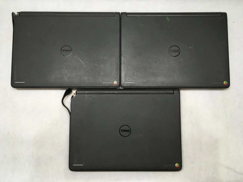 Dell Chromebook 3120 Lot of 5 Celeron Bad Screens/Batteries All Boot- FT - Image 3 of 4
