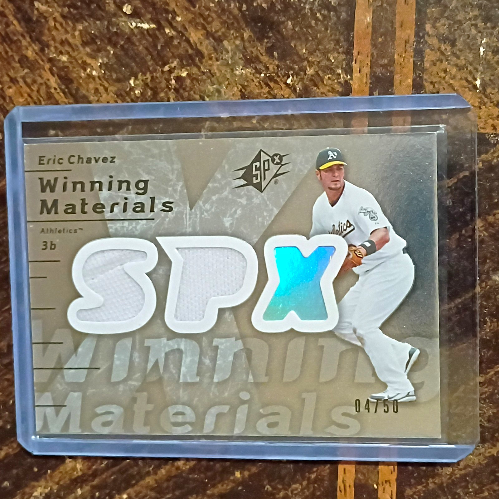 Upper Deck 2007 SPx Eric Chavez Winning Materials Memorabilia #WM-EC 04/50 A's