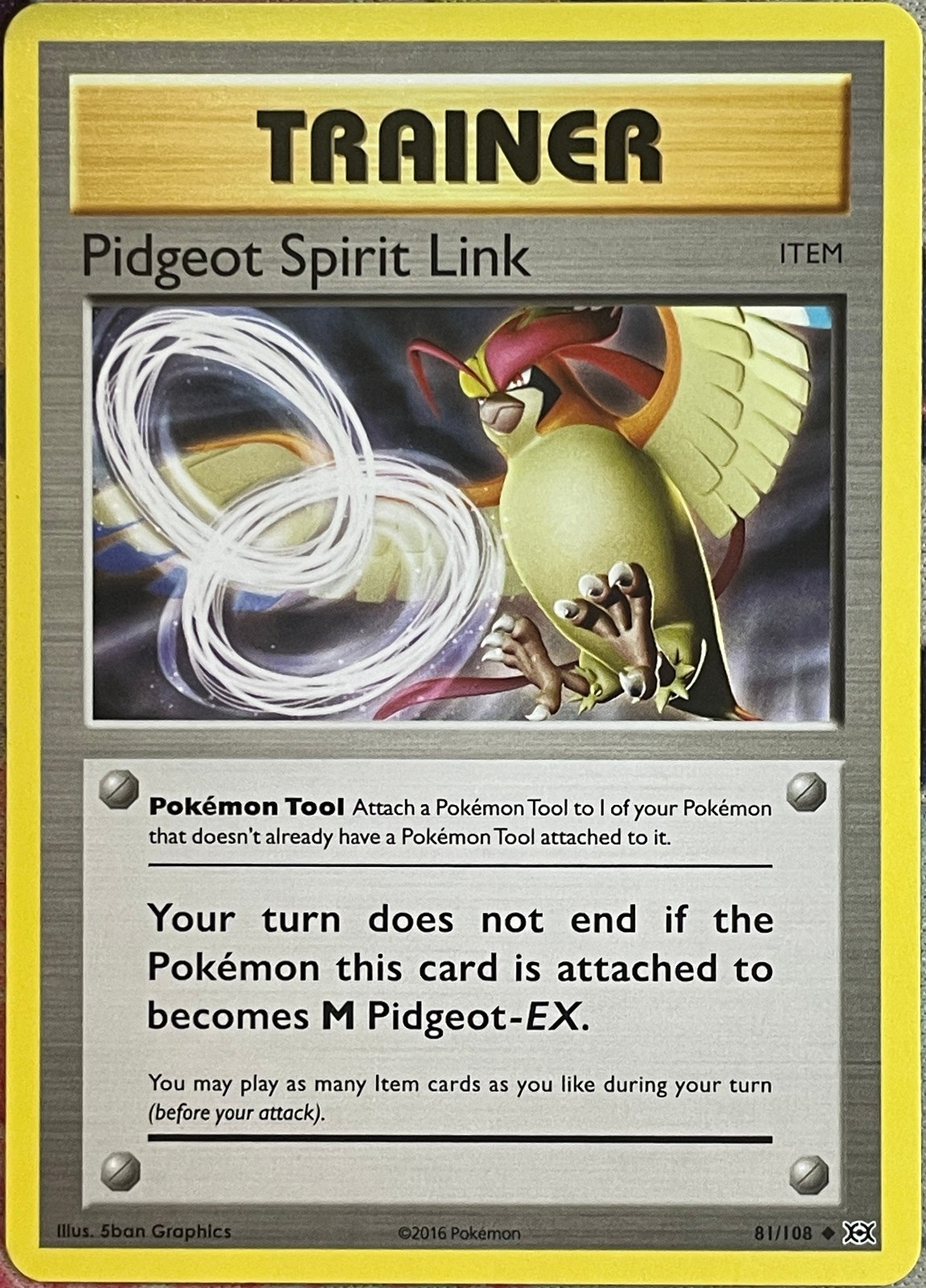 Pidgeot Spirit Link - 81/108 - XY Evolutions Pokemon 2016