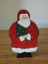 Vintage Christmas Primitive Charming Hand Painted Santa Claus