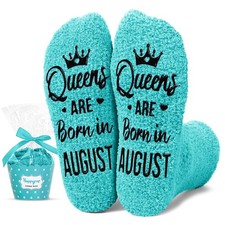 HAPPYPOP August Queen Birth Month Socks - Medium, Birthday Green