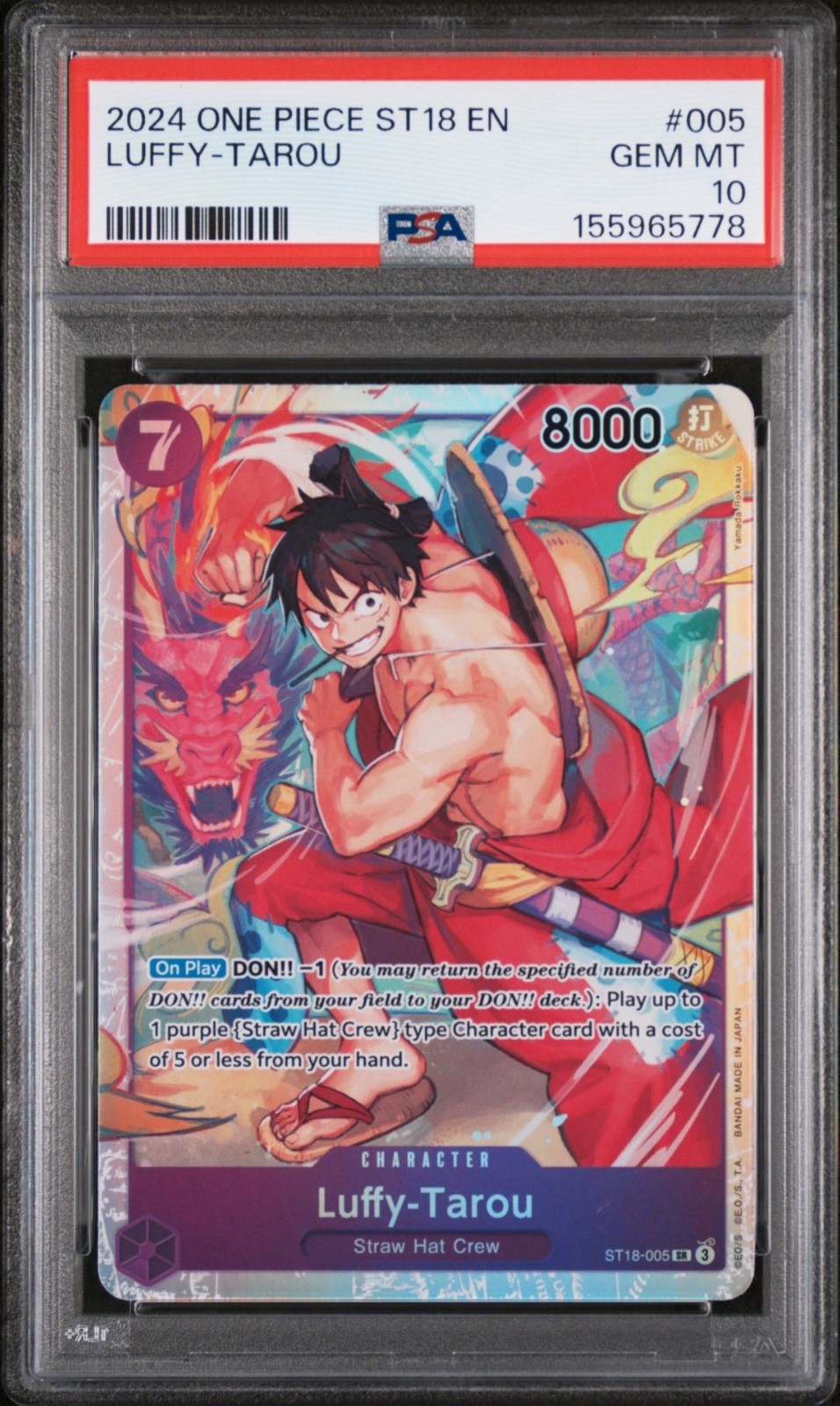 One Piece Luffy Tarou ST18-005 PSA 10 Gem Mint