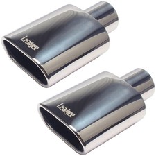 Set Of 2 Square Exhaust Tip 2.5 Inlet 3 X 5.5 Outlet 9 Long Chrome Stainl... Set Of 2 Square Exhaust Tip 2.5 Inlet 3 X 5.5 Outlet 9 Long Chrome Stainl...
