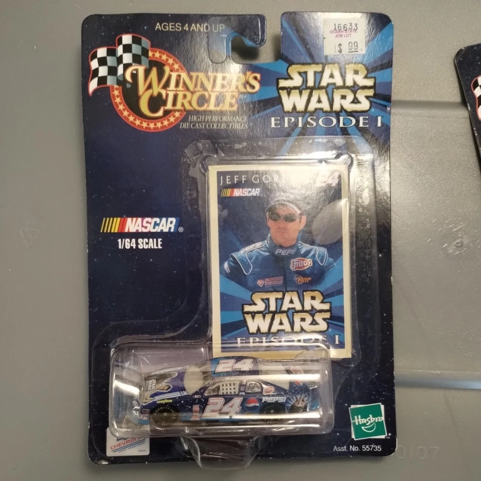 1999 Jeff Gordon Pepsi Star Wars Episode 1 Chevrolet 1/64 Hasbro Nascar Diecast  - Image 2 of 4
