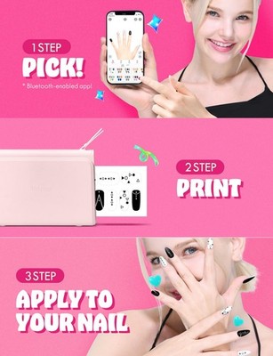 Nailpop Mobile Nail Sticker Printer comes w/ 10 Sheets of Nail
