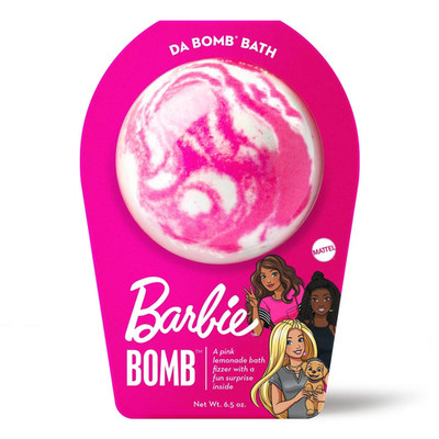 Da Bomb Bath Fizzers Barbie Pink Swirl Pink Lemonade Bath Bomb - 6.5oz