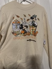 NWT Disney Mickey And Minnie Mouse Pumpkin Spice  Everything Nice Sweatshirt