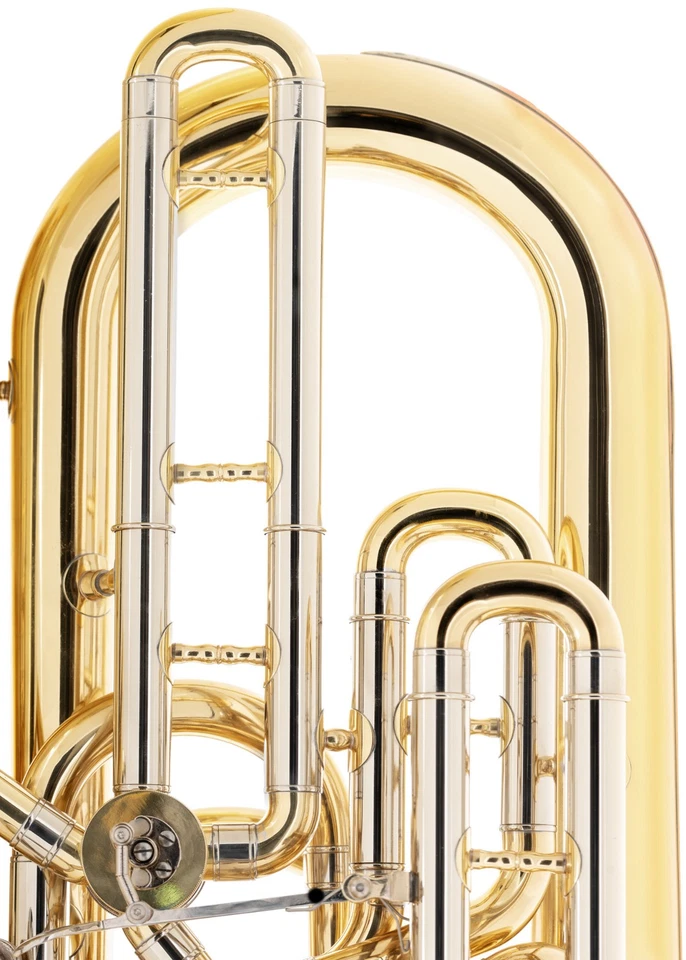 Lechgold F Tuba Bass Gold Messing Goldmessing Perinetventile Pumpventile Trolley - Bild 4 von 4